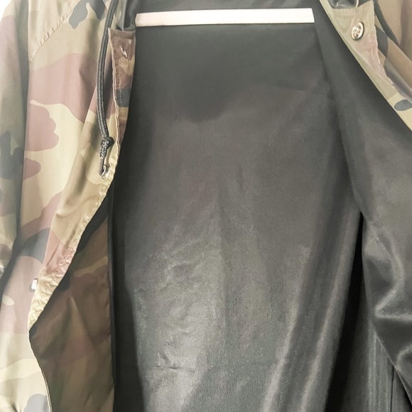 OBEY Mens Camo Hooded Snap Button Windbreaker Jacket, Size S - Picture 6 of 10